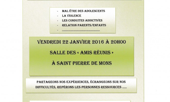 Conférence St Pierre de Mons - Janvier 2016