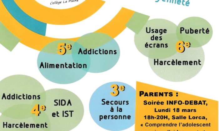 Affiche Conférence Adolescence - Coll. LAVARDAC - Mars 2019