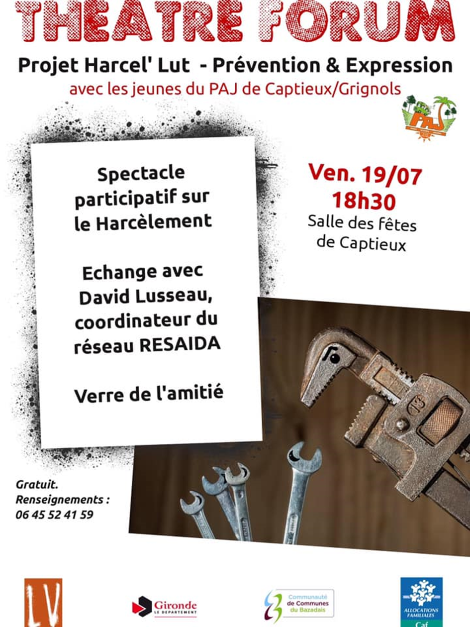 Affiche Théâtre-Forum 19 juillet 2019 - Captieux